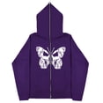 thumbnail image 4 of Sudaderas informales con mariposas Y2k oscuras europeas y americanas para hombres y mujeres, sudaderas con capucha góticas para parejas, sudadera con cremallera de gran tamaño Harajuku, 4 of 4