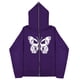 thumbnail image 4 of Sudaderas informales con mariposas Y2k oscuras europeas y americanas para hombres y mujeres, sudaderas con capucha góticas para parejas, sudadera con cremallera de gran tamaño Harajuku, 4 of 4
