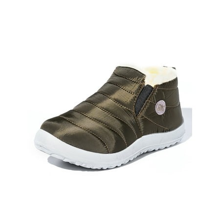 

Kesitin Unisex Retro Waterproof Winter Snow Boots Slip On Warm Ankle Boot