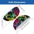 thumbnail image 2 of PhooArto 6 Pcs Cup Drawer Pulls, Art Leopard Rainbow Print Shell Shape Handles Cabinet Knobs for Dresser Cupboard Closet Wardrobe with Screws, 2 of 7