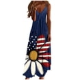 thumbnail image 2 of Vetsdori Women's American Flag Maxi Dress Fourth of July Backless Slip Dress Tank Summer Red White and Blue,Ankle Length Casual Dress for Women Outfits, 2 of 8