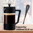 thumbnail image 3 of AGCAN French Press Coffee Maker, 1000ml/34 fl oz Thickened Glass Coffee Press, Heat Resistant French Press Cup for Kitchen Camping Travel, Gifts, Bar, 3 of 9
