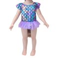 thumbnail image 2 of Ropa de muñeca y accesorios de muñeca americana de 18 pulgadas Hugo Traje de baño morado, 2 of 2