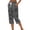 *4-Gray, variant on VBVC Women's Drawstring Striped Capri Pants, Loose Knee Length Cropped Trousers For Women, Ladies' Summer Lightweight Lounge Pants with Pockets,Green,S-2XL