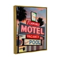 thumbnail image 4 of Stupell Industries Tropical Flamingo Motel Nature Painting Gold Floater Framed Canvas Art Print Wall Art, 17 x 21, 4 of 10