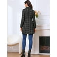 thumbnail image 3 of DARING DIVA Women's Single Breasted Vintage Overcoat XS Black, 3 of 6