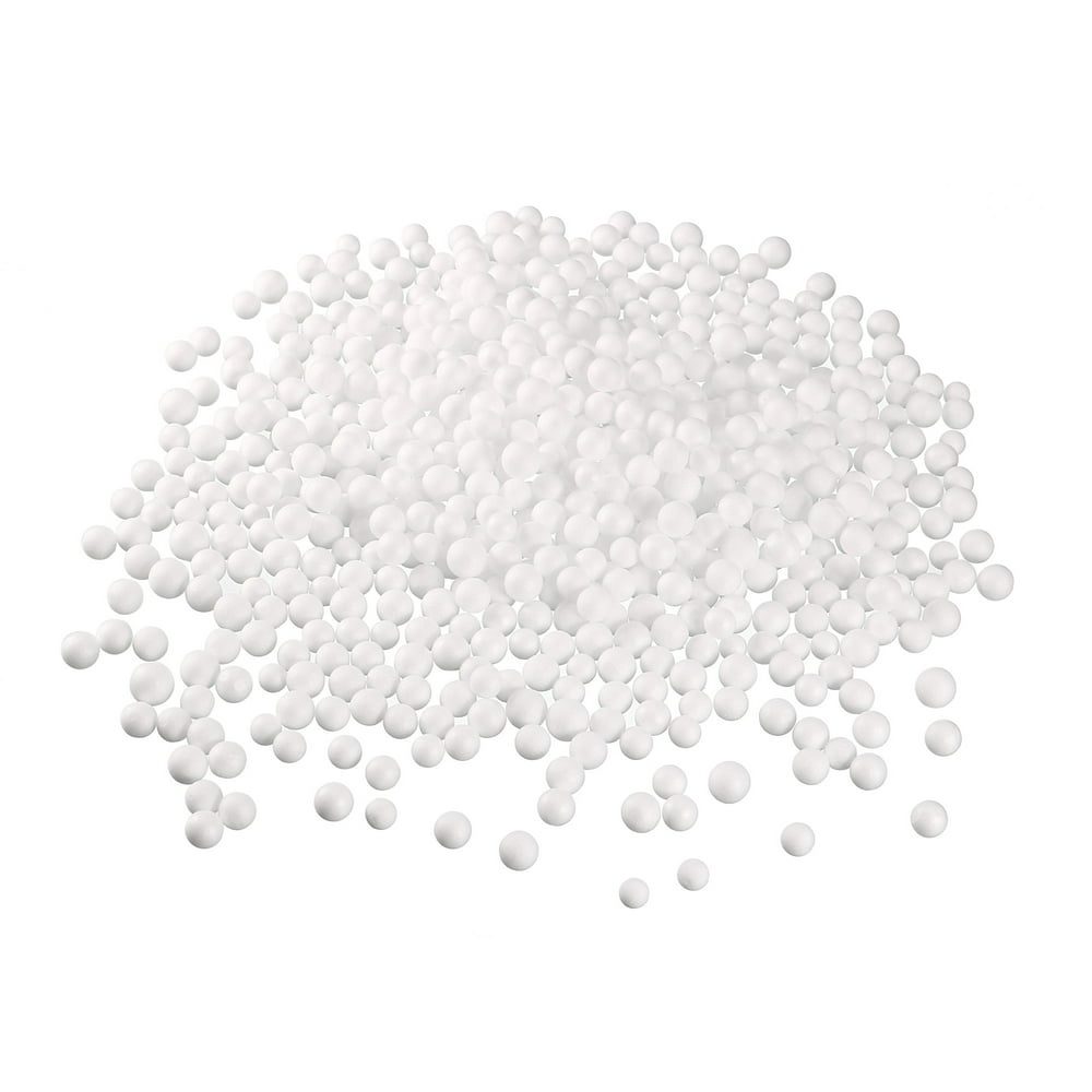 Uxcell 0.3" White Polystyrene Foam Ball Beads for Crafts and Fillings 1