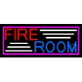 thumbnail image 1 of Fire Room With Pink Border LED Neon Sign 6 x 15 - inches, Clear Edge Cut Acrylic Backing, with Dimmer - Bright and Premium built indoor LED Neon Sign for Bar decor., 1 of 7