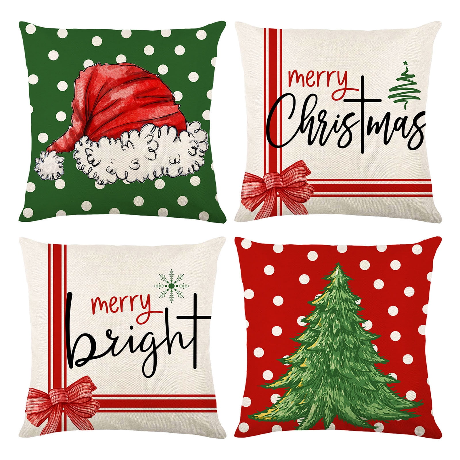 Throw Pillows with Insert Christmas Pillow Covers 18x18in Christmas