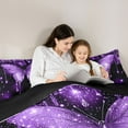 thumbnail image 5 of Homewish Dreamy Bling Butterfly Queen Comforter Set, Purple Glitter Diamond Bedding Sets, Romantic Animal Reversible Bedding Comforter Set, Super Cozy Room Decor, 3 Pieces, 5 of 8