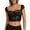 Black, variant on Women's Slim Lace Crop Tops Cap Sleeve Sweetheart Neckline Tank Tops Sheer Clubwear