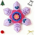 thumbnail image 1 of Christmas Snowflake Felt Ornament Kit, DIY Felt Tree Handmade Crafts Kit with Pre-Cut Felts & Threads for Holiday Crafts, Christmas Tree Decoration (5 PCS ),1 PCS a, 1 of 7