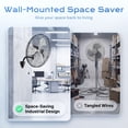 thumbnail image 5 of Nepsam 30" Wall Mounted Fan, 3 Speeds High Airflow Industrial Fan with Oscillation & Tilting Head, 200W Powerful Cooling for Home, Warehouse, or Commercial Use, 5 of 8