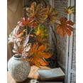 thumbnail image 6 of Artificial Fatsia Leaf in Autumn Red 32" Tall, 6 of 12