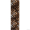 thumbnail image 2 of Chocolate AllStar Modern Runner. Contemporary Woven Area Rug. Drop-Stitch Weave Technique. Carved Effect (2' 0" x 7' 0"), 2 of 6