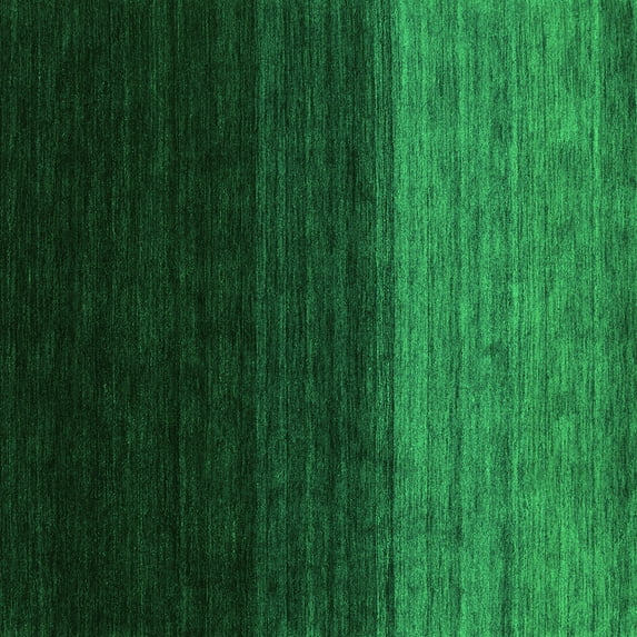 Ahgly Company Indoor Square Abstract Green Contemporary Area Rugs, 3' Square