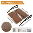 thumbnail image 5 of REKHH 39"x38" Window Awning Canopy, Polycarbonate Front Door Patio Cover for UV, Rain, Snow & Sunlight Protection, Stylish Brown Panel with Black Bracket, 5 of 9