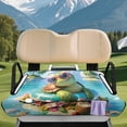 thumbnail image 4 of Yuyamidu Summer Turtle Golf Cart Seat Covers with Storage Pockets Soft Polyester Fabric, Universal Fit for 2-Seat Golf Carts, Easy to Install and Remove, Outdoor Golfing, 4 of 8