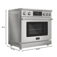 thumbnail image 3 of 36" Professional Induction Oven Range With 11 Kw Polished Glass Ceramic Cooktop, 7.8 Kw True Convection Oven, 6 Cu. Ft. Capacity,  240 Volts, 50A,60HZ, 3 of 13