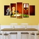 thumbnail image 2 of Juego de Cuadros Decorativos, Cocina Italiana y Ensalada Caprese, Estilo Mediterráneo, 5 Piezas, Ideal para Restaurante y Cocina, 150x80cm, 2 of 5
