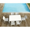 thumbnail image 3 of Compamia Orlando Table à Manger en Osier 55 Pouces pour Patio en Blanc, 3 of 5