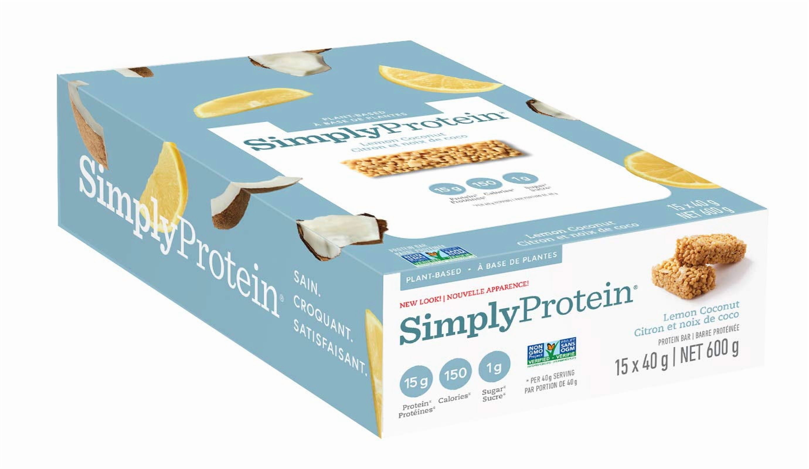SimplyProtein Lemon Coconut Snack Bars, 4x40g