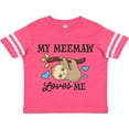 thumbnail image 3 of Inktastic My Meemaw Loves Me with Sloth and Hearts Boys or Girls Toddler T-Shirt, 3 of 5
