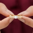 thumbnail image 5 of 1 CT Marquise and Round Moissanite Ring for Women, Moissanite Solitaire Engagement Ring in Gold, Moissanite Engagement Ring, 10K Yellow Gold, US 7.25, 5 of 8