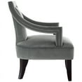 thumbnail image 4 of Posh Living Brady Velvet Upholstered Accent Chair with Elegant Arms in Gray, 4 of 9