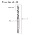 thumbnail image 2 of Unique Bargains M5 x 0,8 Robinet à Filetage Cannelé en Spirale, Robinet à Enfilage Métrique HSS Cobalt Non Revêtu, Corps Rond avec Extrémité Carrée, 2 of 7