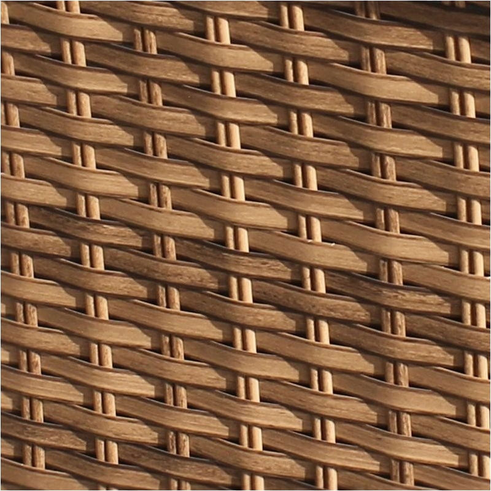 Bowery Hill Transitional Wicker / Rattan Outdoor Side Table in Caramel - image 3 of 3