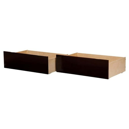 Atlantic Furniture Urban Queen King Bed Drawer in Espresso (Set of 2)