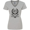thumbnail image 3 of Inktastic Born in 1972 Limited Edition Women's V-Neck T-Shirt, 3 of 5