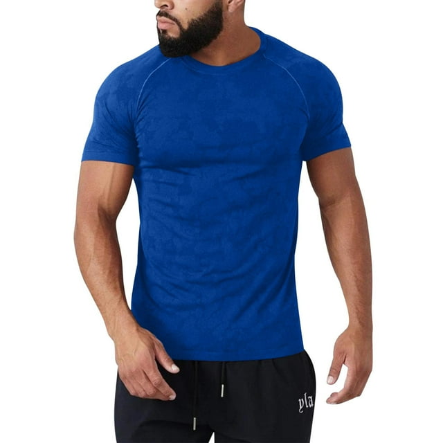 Styesk T-Shirts pour Homme T-shirt Camouflage à Col Rond à Manches Courtes Décontracté de Sport pour Homme