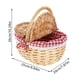 thumbnail image 1 of Cesta de mimbre tejida a mano con asa y forro de lino. Organizador versátil para pan y fruta, ideal para fiestas en casa y picnics., 1 of 7