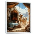 thumbnail image 2 of Designart "Silk Road Asian Painting IX" Asian Floater Framed Canvas Wall Art, 2 of 7