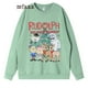 thumbnail image 4 of Sudadera con capucha de manga larga para mujer, con diseño de Rudolph, el reno de la nariz roja, informal, deportiva, de gran tamaño, para niños, linda sudadera navideña, 4 of 4