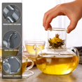thumbnail image 3 of Juego de tetera de vidrio GURUDAR de 1200 ml con infusor y calentador, 3 of 8