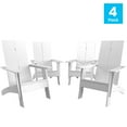 thumbnail image 3 of Flash Furniture Sawyer Poly Resin Wood Adirondack Chair - White (Set of 4), 3 of 9