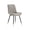 Gray, variant on Hosnnlie Set of 2 White Dining Chairs, Fluted Tufted Back, Tech Fabric, Gold Anti-Slip Caps, for Small Space