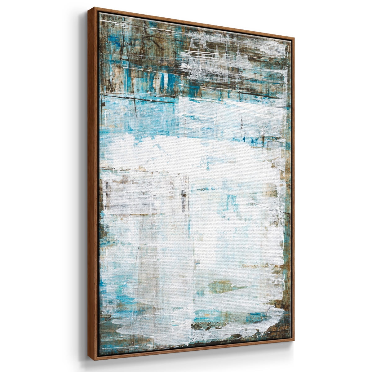 Beach Glass Framed Premium Gallery Wrapped Canvas - Ready to Hang