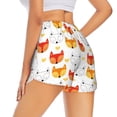 thumbnail image 4 of Picia Cute Fox with Heart Pattern Women's 2 in 1 Athletic Running Shorts High Waisted Workout Casual Gym Sweat Shorts with Comfy Liner Zipper Pockets-Large, 4 of 9