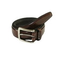 thumbnail image 4 of Men VALENTINI Leather Belt Stitch down Classic Pin Buckle V711 Brown New, 4 of 4