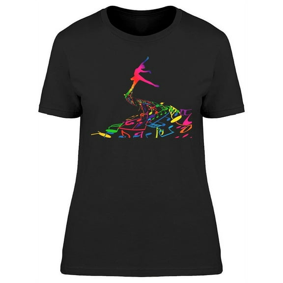 Abstract Music Dancer T-Shirt Women -Image by Shutterstock, Female Medium