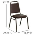 thumbnail image 5 of HERCULES Series Trapezoidal Back Stacking Banquet Chair in Brown Vinyl - Copper Vein Frame, 5 of 8