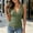 Green, variant on Women's Wrap V Neck Vertical Rib Knit Sleeveless Tank Top, Side Button Fitted Curved Hem Casual Camisole Blouse
