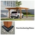 thumbnail image 3 of Beneouya 18.3x12.6ft Heavy-Duty Outdoor Wood Carport with Steel Slope Roof, 3 of 11