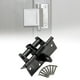 thumbnail image 5 of Bisagra de puerta de cierre automático, resistente, con tornillos, herrajes ajustables automáticos Negro, 5 of 7