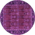 thumbnail image 1 of Ahgly Company Indoor Round Persian Purple Traditional Area Rugs, 4' Round, 1 of 4