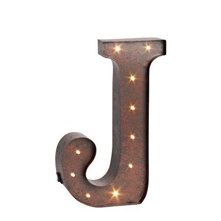 UPC 037916926780 product image for Gerson Company 12 Inch LED Lighted Rustic Metal Letter 